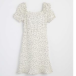 NWT LOFT Petite Dotted Tie Dress A-Line 4